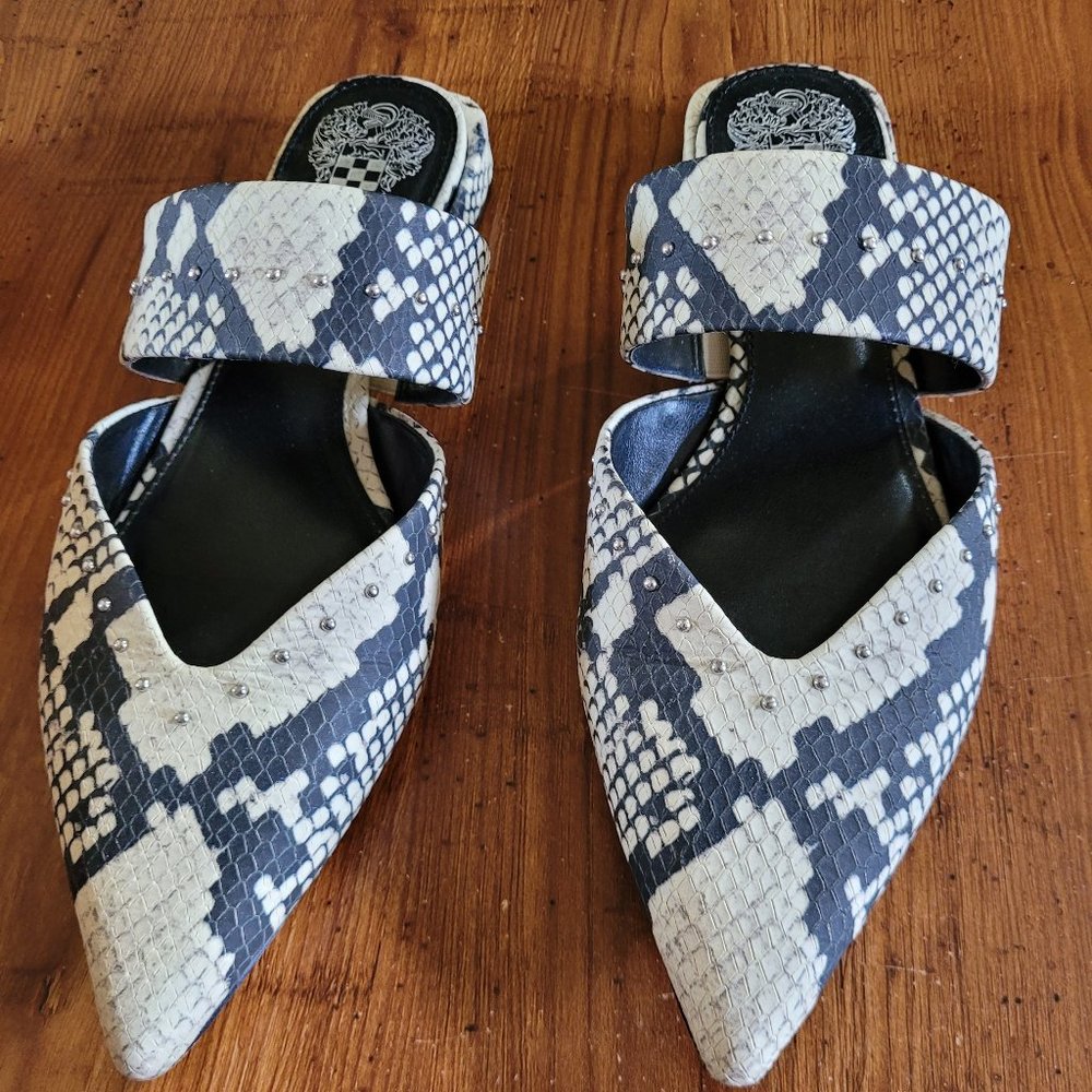 Vince Camuto Zebra Printed Studded Sandals